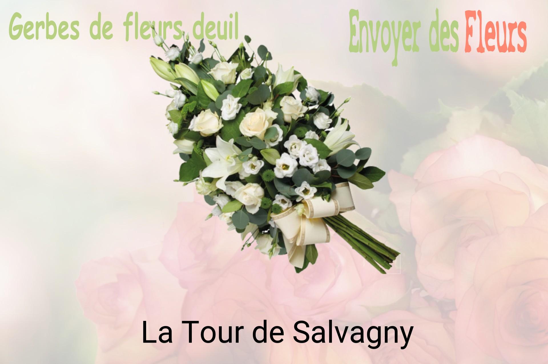 Gerbe de fleurs de deuil livrée à La Tour-de-Salvagny